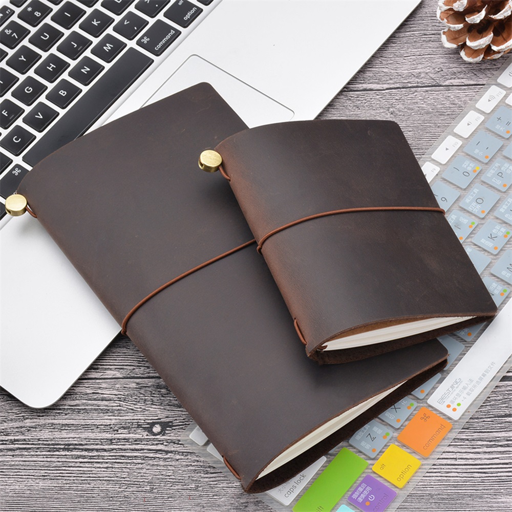 Leather Work Notepad - Notatnik podróżny z prawdziwej skóry DIY