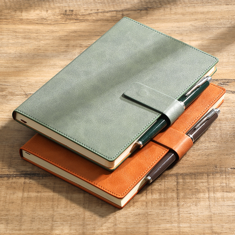 Leather Work Notepad - Notatnik biznesowy A5 ze skóry PU