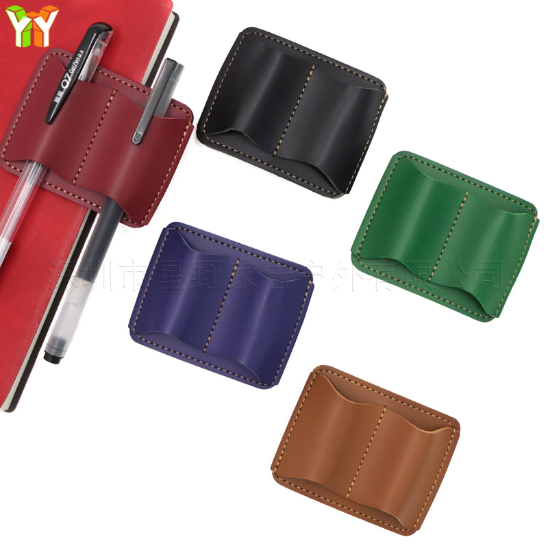Leather Work Notepad - Przenośny uchwyt na długopis ze skóry